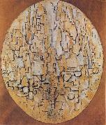 Piet Mondrian Oval Compositon painting